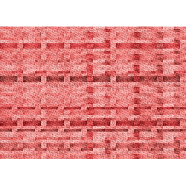 Ahgly Company Tapis d'Intérieur Lavables en Machine, Rectangle Rouge Rubis Transitionnel, 7' x 10'