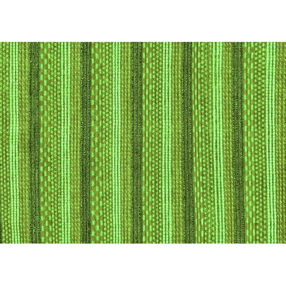 Ahgly Company Indoor Rectangle Abstract Green Modern Area Rugs, 5' x 8'