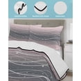 thumbnail image 4 of Quilts Queen Size Bedding Set, Pink Black Ombre Lightweight Quilted Comforter, Modern Abstract Striped Polka Dots Soft Reversible Bedspread Coverlet with Pillow Covers for All Season, 90" x 96", 4 of 7