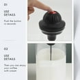thumbnail image 4 of Milk Frother Electric Foamer Coffee Foam Maker Milk Shake Mixer Battery Milk Frother Jug Cup,1*Milk frother,black & transparent, 4 of 9