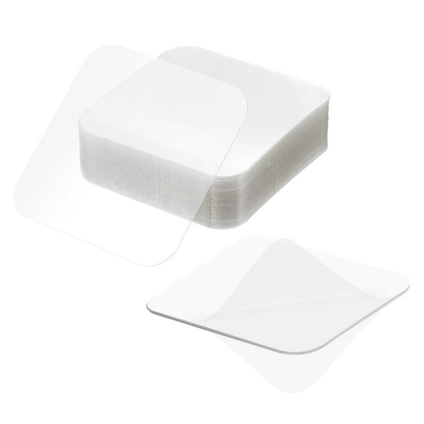 Uxcell 50Pcs Cinta Doble Cara de Alta Resistencia, Tiras Adhesivas Removibles Transparentes para Colgar Imágenes
