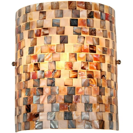 Stone Mosaic Sconce Light - Chloe Lighting Shelley Mosaic 1-Light Wall Sconce, 8.3