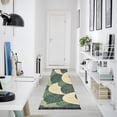 thumbnail image 4 of Yayeee Runner Rug for Bedroom 2'x6' Machine Washable Hallway Non Slip Mat, Green Abstract Shapes, 4 of 8