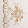 thumbnail image 2 of Violet Linen Orchid Decorative Embroidered Lace Table Runner, 14" x 54", Ivory, 2 of 2