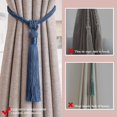 thumbnail image 2 of Juego de 4 alzapaños de borlas largas para cortinas, hechos a mano, de cuerda trenzada con nudos de estilo europeo para la decoración de ventanas de la oficina en casa, 2 of 5