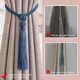 thumbnail image 2 of Juego de 4 alzapaños de borlas largas para cortinas, hechos a mano, de cuerda trenzada con nudos de estilo europeo para la decoración de ventanas de la oficina en casa, 2 of 5