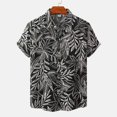 thumbnail image 4 of Camisa hawaiana de verano para playa para hombre, camisas con estampado 3D de flores y hojas, cuello de solapa, manga corta, blusa con botones, ropa para hombre, 4 of 4