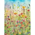 thumbnail image 1 of Summer Wild Flower Blossom Meadow Folk Art Unframed Wall Art Print Poster Home Decor Premium, 1 of 4
