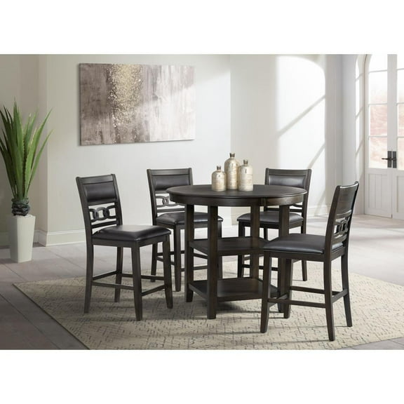 Taylor Counter Height 5PC Dining Set-Table and Four Faux Leather Side Chairs