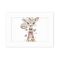 thumbnail image 1 of Giraffe Cartoon Animal Colourful Photo Mount Frame Picture Art Painting Desktop 5x7 inch, 1 of 3