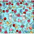 thumbnail image 1 of Metal Light Switch Plate Outlet Cover Colorful Floral Garden Wallpaper ROS035, 1 of 14