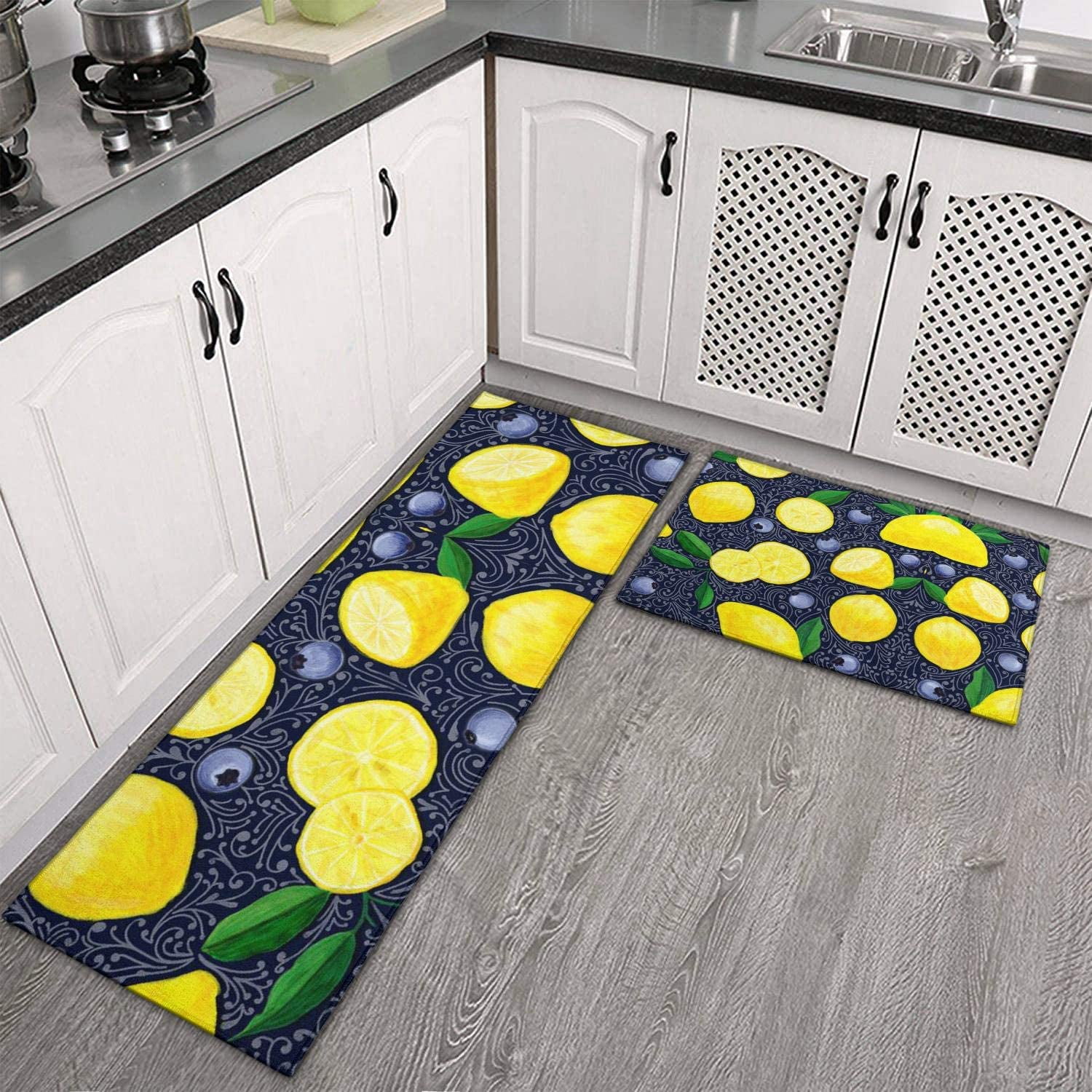 Kitchen Mat Lemon Tree Kitchen Floor Mat Cushioned Anti-Fatigue
