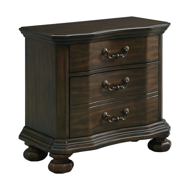 Picket House Furnishings Table de Chevet Serena 3 Tiroirs avec Ports USB