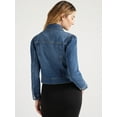 thumbnail image 4 of Free Assembly Women’s Puff Sleeve Denim Jacket, Sizes XS-XXL, 4 of 6