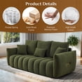 thumbnail image 6 of Ouyessir 81" Teddy Cloud Sofa Couch, Cozy Modern 3 Seater Couch with 3 Pillows, Oversized Loveseat for Living Room Apartment Office, 6 of 7