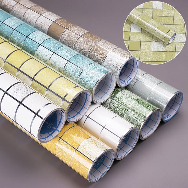 Gwong Decoración hogareña 5M Anti-aceite resistente al calor espesante mosaico de mosaico pegatina de azulejos para la cocina de la cocina Decoración de la cocina Gwong 21049384