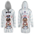 thumbnail image 3 of Happy 4th of July Patriotic Wirehaired Pointing Griffon Marching Band Uniform Balloons Fireworks All Over Print 3D Hooded Duffle Toggle Coat Dog Lover - 13009, 3 of 6