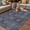 Blue, variant on Navy Blue Geometric Outdoor Rug for Patio/Deck/Porch, Non-Slip Large Area Rug 5 x 7 Ft, Vintage Abstract Floral Texture Indoor Outdoor Rugs Washable Area Rugs, Reversible Camping Rug Carpet Runner