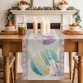 thumbnail image 2 of Table Runner 60 Inches Long for Kitchen Dining, Easter Eggs Dresser Scarf Farmhouse, Dining Table Decorations for Wedding/Parties, Spring Rabbit Butterfly Floral Leaf Pink Plaid 13 x 60 In, 2 of 8
