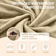 thumbnail image 4 of Bean Bag Chair, 5FT Memory Foam Filling Adult and Teen Sofa Chair, Soft Round Sofa with Removable Flannel Cover, for Living Room Bedroom and Dorm, Khaki, 4 of 6