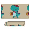 thumbnail image 2 of Kdxio Cool Dino Playing Skateboard Print Large Gaming Mouse Pad,Non-Slip Base,Water Resist Keyboard Pad for Gamer,Office & Home,29.5 x 15.8 in, 2 of 9