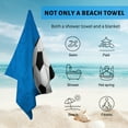 thumbnail image 4 of GZHJMY Beach Towel for Women Girls, Soccer Ball on Blue Background Bath Towel, Oversized Lightweight Sport Towel, 31x71 Inch, 4 of 7