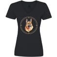 thumbnail image 3 of Inktastic German Shepherd Dog Art Gift Women's V-Neck T-Shirt, 3 of 5