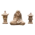 thumbnail image 2 of Pequeña escultura de Buda, adornos decorativos creativos para jardín, manuades artísticas para manuades, decoración libre para patio, Mini Arhat CUTICAT Estupa de la estatua de Buda, 2 of 7