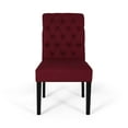 thumbnail image 3 of Noble House Cullon Contemporary Fabric Dining Chairs, Set of 2, Deep Red, 3 of 6