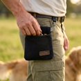 thumbnail image 5 of Dog Treat Pouch, Portable Canvas Waterproof Black, 1 Pack Hanging Pet Training Waist Bag, for Outdoor Walking Dog Puppy Reward Carry Snacks Storage During Obedience Training Hiking Travel, 5 of 5