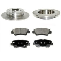 Rear Ceramic Brake Pad and Rotor Kit - Compatible with 2008 - 2015 Hyundai Sonata (From 3/2008) 2009 2010 2011 2012 2013 2014