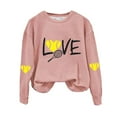 thumbnail image 2 of Baqcunre Womens Hoodies Women's Love Tennis Casual Hoodie Long Sleeve Sweatshirts Soft Printed Shirts Women's Winter Sweatshirt Tops Crewneck Sweatshirts Plus Size Tops Pink M, 2 of 6