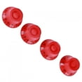 thumbnail image 4 of Electric Guitar Bass Top Hat Knobs, Transparent Tone Control Knob Guitar Volume Knobs Exquisite Workmanship Musical Instrument Accessories  For Bass For Guitar Red With Black, 4 of 8