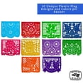 thumbnail image 1 of Banderines Mexicanos para Fiestas FIESTA WRAPS Paquete de 5 con 10 Diseños Únicos de Plástico, 1 of 2