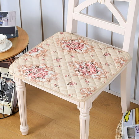 

HEVIRGO Chair Cushion with Straps 12-18 Inch Dustproof Decorative Polyester Household Restaurant Dining Stool Cushion Seat Pad