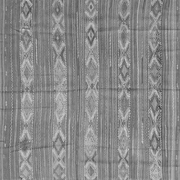 Ahgly Company Indoor Square Abstract Gray Contemporary Area Rugs, 7' Square