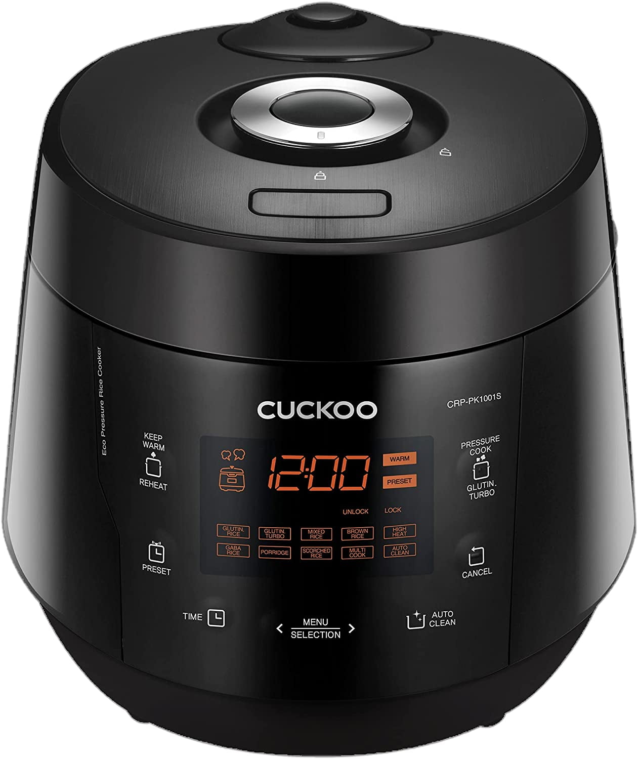 CUCKOO CRPPK1001S 10Cup (Uncooked) Pressure Rice Cooker 12 Menu