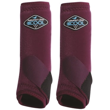 Large Professionals Choice 2XCOOL Horse Sports Front Boots Pair Wine