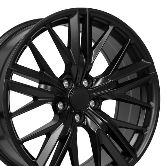 Single(1) OE Wheels CV25 20x8.5 Satin Black Rim 5X120 25ET