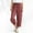 Wine, variant on IDALL Linen Pants Women Petite Pants Women Solid Color Cotton And Linen Drawstring Pocket Elastic Waist Casual Women Pants Baleaf Pants Women Summer Pants Khaki L