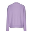 thumbnail image 6 of PiGOGI Women's Soft Knitted Pullover Sweater Long Sleeve Solid Color Tops Casual Loose Fit Fall Winter Comfortable Blouse Purple L, 6 of 6
