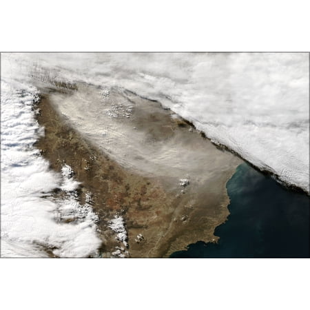24"x36" Gallery Poster, Eruption of Puyehue-Cordon Caulle volcano, Chile 06-10-2011