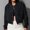 Blue, variant on XPMWRP Women's Button Down Bomber Jackets Long Sleeve Solid Color Casual Coat Loose Winter Warm Clothes with Pockets Blue XXXL