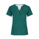 thumbnail image 5 of Tops Cortos para las Mujeres Impresas Blusas Botón Camiseta Manga Corta Cuello en V, Top de Moda para Primavera Verano, 5 of 5