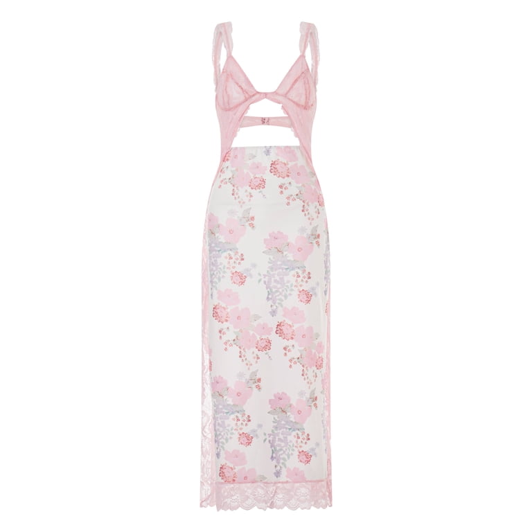 summer floral bodycon dresses Womens Floral Bodycon Maxi Dress Spaghetti Strap Vacation & Summer Dress