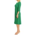thumbnail image 5 of Nlife Women 3/4 Sleeve Round Neck Swing Midi Dress, 5 of 7