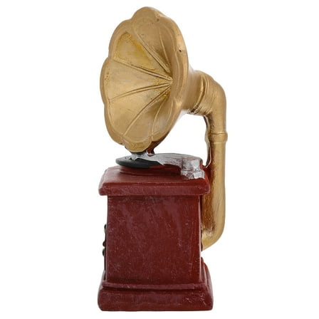 WEUVEB Vintage Style Resin Phonograph Model Ornament for Indoor Home Decor, 1 Piece Display Collectible