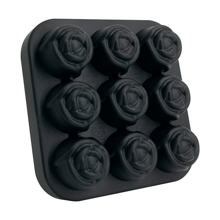

KKCXFJX Silicone Ice Tray Whiskey 9 Even Funnel Free Rose Ice Box Ice Mould