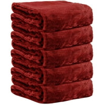 24 Pack of Bulk Wholesale Soft Cozy Plush 60”L x 50”W Lightweight Reversible Microfiber Sherpa Throw Blankets for Adults, Kids, Pets, Beds, Couches and Loveseats in Red