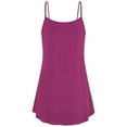 thumbnail image 4 of Womens Dresses Summer Sleeveless Spaghetti Strap Double Breasted Plain Shift Casual Dress Hot Pink M, 4 of 6